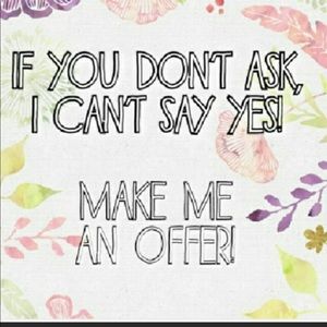 😇😇 Feel free to make an offer! 😇😇